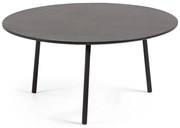 Czarny stolik Kave Home Ulrich, ⌀ 70 cm
