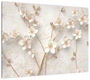 Obraz - Złoty kwiat - abstrakcja (70x50 cm)