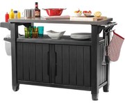 Keter Wielofunkcyjny stolik ogrodowy z grillem UNITY XL 270 l grafit, 134 x 52 x 90 cm