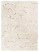 Kremowy bawełniany dywan dziecięcy tkany ręcznie odpowiedni do prania 120x160 cm Clouds – Lorena Canals