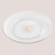 Zestaw 4 Płaskich Talerzy Szklanych Byron Transparent - Sklum