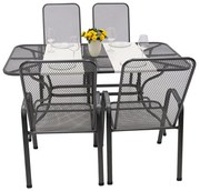 Metalowy zestaw ogrodowy SANDRA 1 + 4 stół 160x95 cm (CT311)