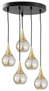 Żyrandol na lince LACRIMA HONEY 5xE27/60W/230V śr. 45 cm