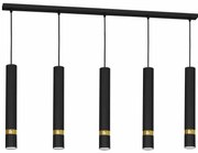 Lampa wisząca JOKER BLACK/GOLD 5xGU10 5 kloszy czarny, złoty
