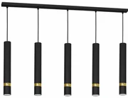 Lampa wisząca JOKER BLACK/GOLD 5xGU10 5 kloszy czarny, złoty