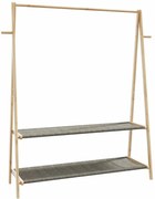 Nowoczesny na ubrania wieszak z półkami 132cm B9-L14