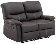 Kanapa 2-osobowa z funkcją relax z ekoskóry , kolor brązowy CANBY