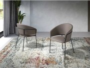 Ciemne krzesło z ekoskóry norek 4088 ANGEL CERDA