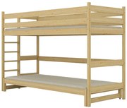 Drewniane piętrowe łóżko dziecięce naturalne - 5 rozmiarów T0-M33