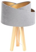 Lampa stołowa GEMSTONE szara/złota/sosna BPS KONCEPT