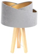Lampa stołowa GEMSTONE szara/złota/sosna BPS KONCEPT