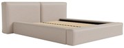 Łóżko ze skrzynią 180 x 200 cm - Tkanina - Beżowy - TIMANO IIPascala Morabito