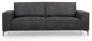 Antracytowa sofa z imitacji skóry 224 cm Copenhagen – Scandic