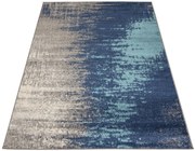 Ciemnoniebieski dywan w nowoczesny wzór H4-P38