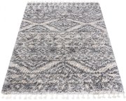 Kremowy dywan shaggy do salonu boho L3-P38