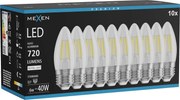 Mexen Vintis 10x żarówka filament LED E27, C35, 6W, Neutralna - 4000K, 720 lm, clear - L154-E27-0640-00x10