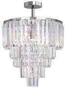 Zuma Line FC17106/6+3+1-CHROME+CL - Żyrandol natynkowy AMEDEO 10xE14/40W/230V chrom