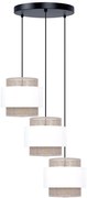 Potrójna beżowa lampa abażurowa boho - A520 Z1-K41