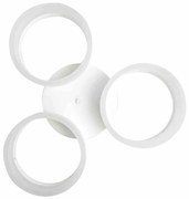 LAMPA SUFITOWA RING 36W LED, przysufitowa, biała, potrójna, 3 klosze