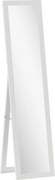 HOMCOM Lustro stojące, lustro całopostaciowe z podpórką, wolnostojące lustro ścienne, 37 x 157 cm, biały