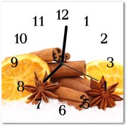 Zegar ścienny kwadrat Cytryna waniliowa