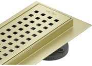 Mexen Flat M08 odpływ liniowy 50 cm, złoty szczotkowany - 1A25050-15
