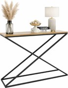 Konsola w stylu loft czarny + dąb lancelot A5-E18