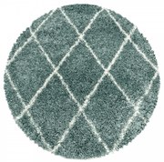 Dywan shaggy Alvor kratka niebieski 80 cm x 80 cm koło