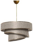 Lampa wisząca Couper - beżowa, złota