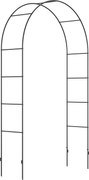 Outsunny Łuk Ogrodowy, Łuk Różany, Łuk Pnący, Krata na Róże Metalowa, czarny, 1,40 x 0,40 x 2,40 m