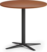 Stolik kawowy AURA, średnica 60 cm, czarna podstawa, czereśnia