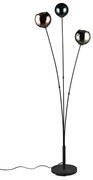 Lampa stojąca w kolorze czarni z połyskiem (wys. 150 cm) Sheldon – Trio