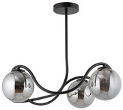 Lampa sufitowa nowoczesna - Vena 3 kolor czarny, klosze szare 33685