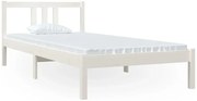 Białe jednoosobowe łóżko z drewna 90x200 cm Z4-L46