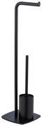 Stalowy stojak na papier toaletowy ze szczotką Iria – Wenko
