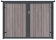 Schowek na rowery z metalu/ocynkowanej stali z efektem drewna 4 m² na 4 rowery - NIKI