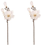 Zestaw kwiatów Magnolia, 2 szt., białe, 65 cm