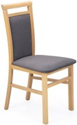 Krzesło drewniane tapicerowane klasyczne dąb artisan + grafit S2-R26