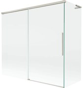 Mexen Rox L parawan nawannowy 2-skrzydłowy rozsuwany 170 + 70 x 150 cm, transparent, nikiel szczotkowany - 8C9L-170-070-97-00