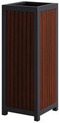 Parkowy kosz na śmieci w kolorze palisandru L4-S95