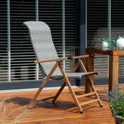 Fotel ogrodowy rozkładany Emma popiel PATIO II GAT