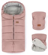 PETITE&MARS - Zestaw śpiwór 3w1 JIBOT + mufki JASIE różowy