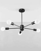 Żyrandol LANGO 5 czarny SOLLUX  LIGHTING
