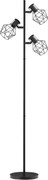 HOMCOM Lampa stojąca z 3 regulowanymi elementami oświetleniowymi, struktura przypominająca drzewo, do salonu i sypialni, metal, Kolor Czarny
