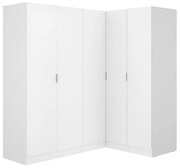 Szafa narożna 5-drzwiowa - szer. 173 cm - Biały - LISTOWEL