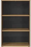 Antracytowo-naturalny regał w dekorze dębu 75x120x40 cm Podium – Germania