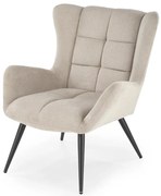 Fotel tapicerowany BYRON beżowy HALMAR