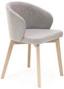 Nowoczesne popielate krzesło tapicerowane N7-S36