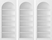 Zestaw 3 biblioteczek z 6 wnękami - Biały - CYMORA