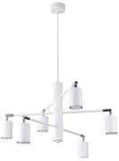 Biały industrialny żyrandol 6-punktowy - A394 G3-B17